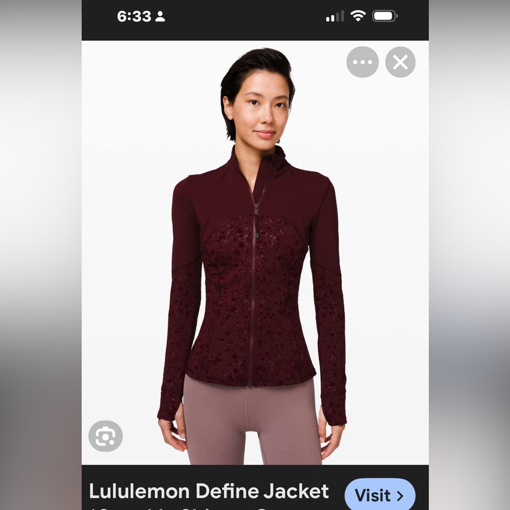 Lululemon Speckle Shine jacket in Garnet 4. Like New